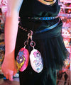 Nice Ghost Club Soul Pussy Cat Ghost Soul Girl Symbol Pillow Key Chain [Pink]