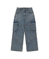 Mahagrid Wide Cargo Denim Pant