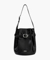 Marithé François Girbaud Buckle Strap Bucket Bag Black