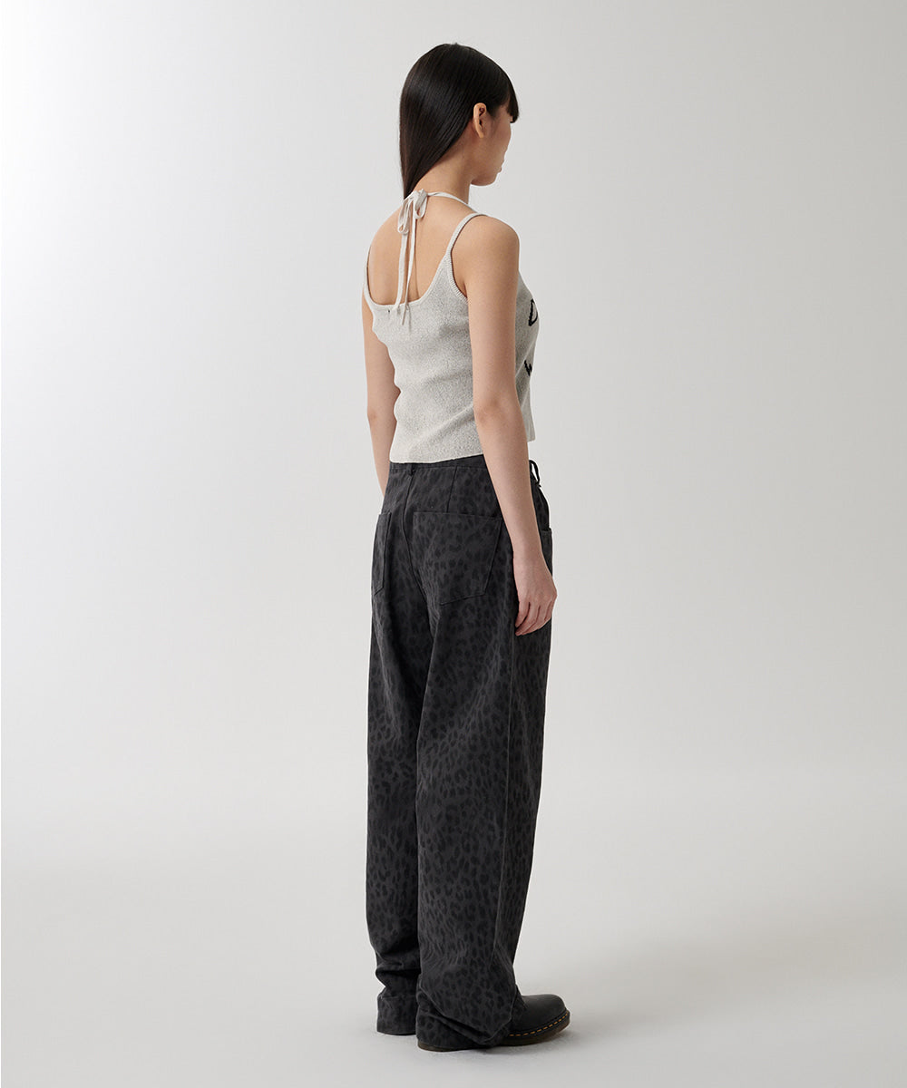 Mahagrid Lettering Sleeveless Knit