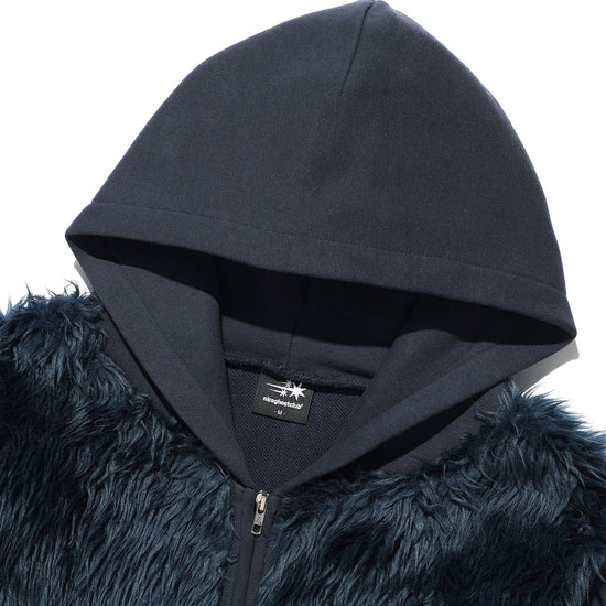 Nice Ghost Club Fur Yeti Hoodie Zip Up [Navy]