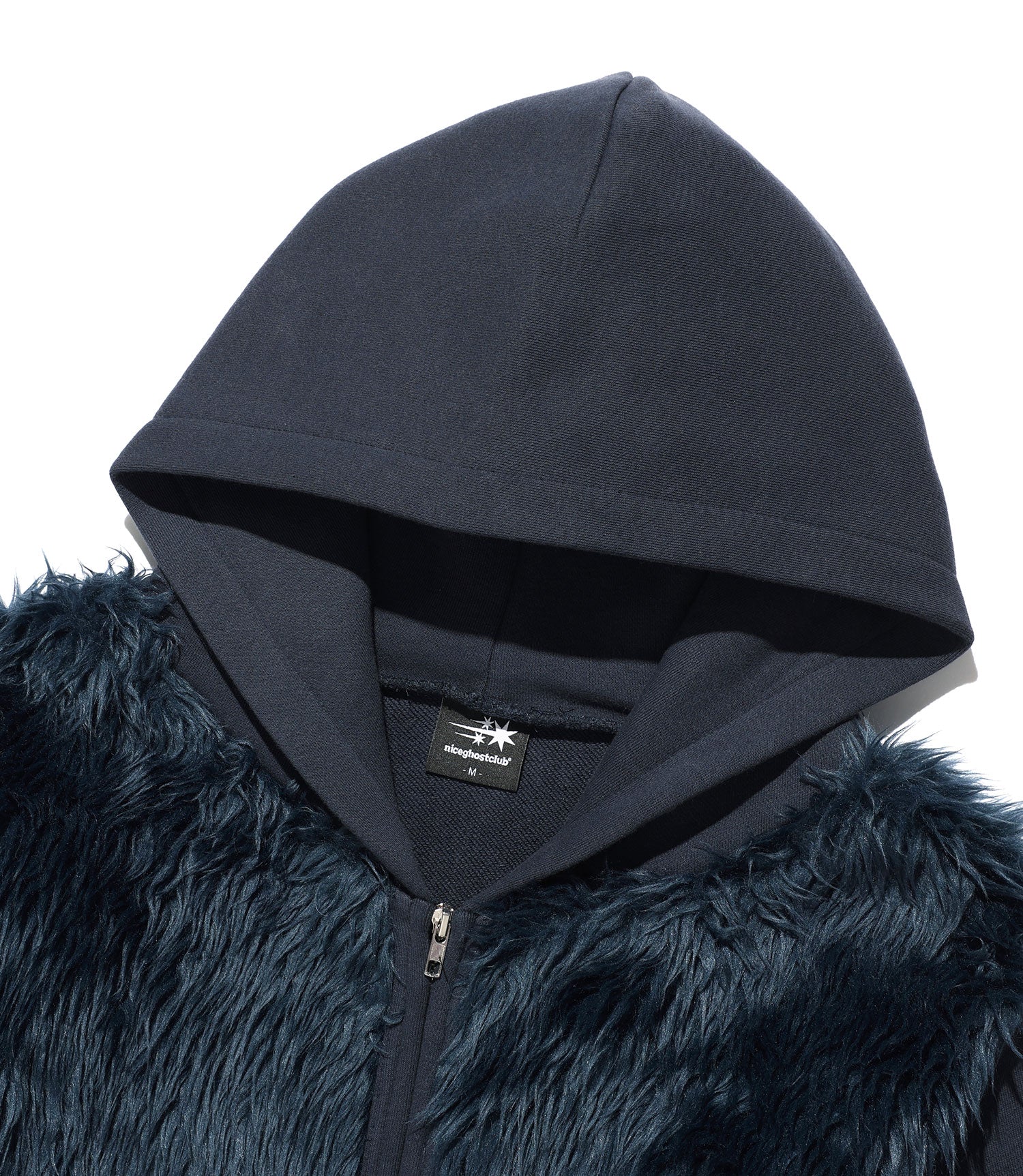 Nice Ghost Club Fur Yeti Hoodie Zip Up [Navy]