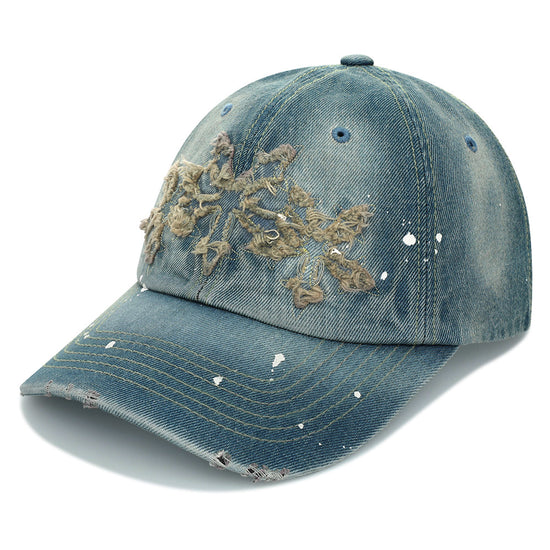 Mahagrid Washed Denim Cross Star Cap [Blue]