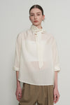 General Idea WOMAN Silky Scarf Blouse