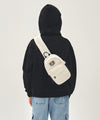 Marithé François Girbaud Kids Bear Classic Logo 2-Way Sling Bag Ivory