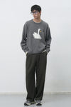 General Idea UNISEX Swan Jacquard Knit Pullover
