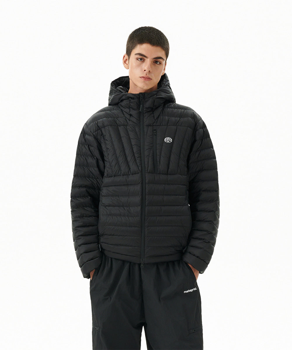 Mahagrid Light Hooded Down Puffer