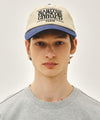 Marithé François Girbaud CLASSIC LOGO 6PANEL COLOR BLOCK CAP ivory