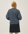 Marithé François Girbaud SMALL CLASSIC LOGO STRIPE SWEATSHIRT navy