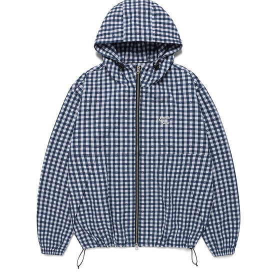 Cavish Hooded Check Wind Breaker