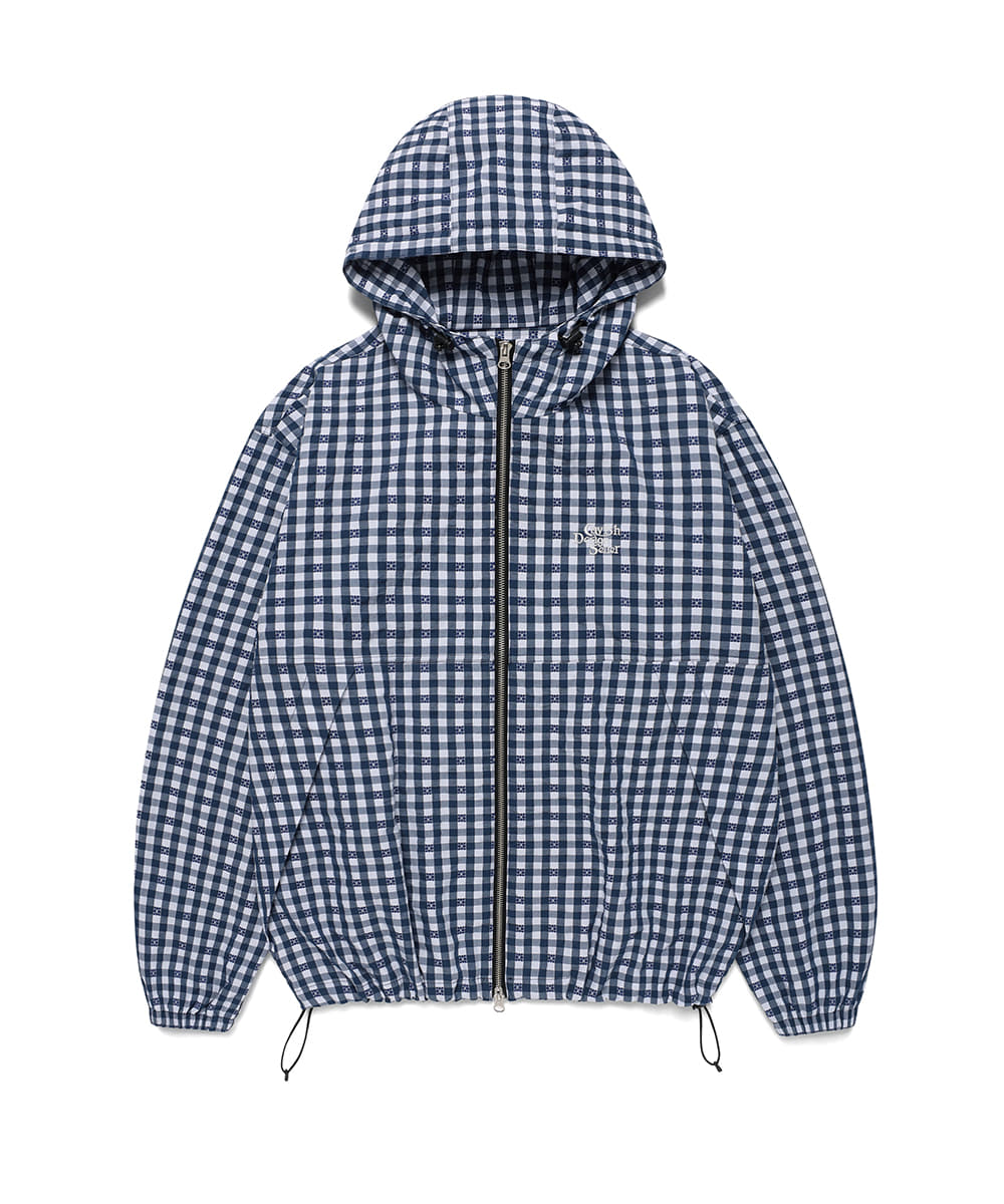 Cavish Hooded Check Wind Breaker