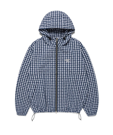 Cavish Hooded Check Wind Breaker