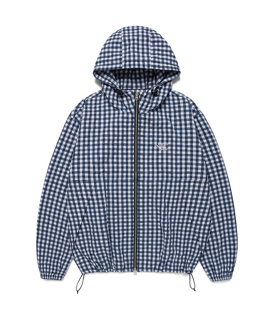 Cavish Hooded Check Wind Breaker