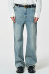 General Idea MAN Brushed Stretch Straight Denim Pants