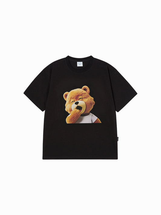 ADLV AC Bear Baby Face Yawn Short Sleeve T-Shirt