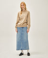 Marithé François Girbaud DRAWING CLASSIC LOGO KNIT PULLOVER beige