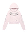 Cavish Women's Stem Zip Up Hoodie in Pink