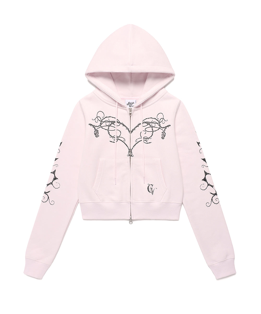 Cavish Women's Stem Zip Up Hoodie in Pink