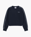 Marithé François Girbaud W LACE DETAIL CROP SWEATSHIRT