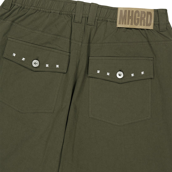 Mahagrid Cross Stud Twill Shorts