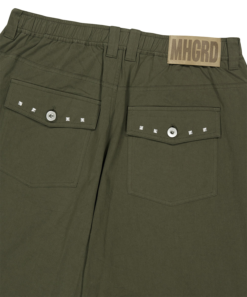 Mahagrid Cross Stud Twill Shorts