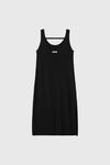 General Idea Woman Cool U-Neck Maxi Knit Dress [Black]