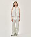 Marithé François Girbaud W ROUND COLLAR SLEEVELESS BLOUSE