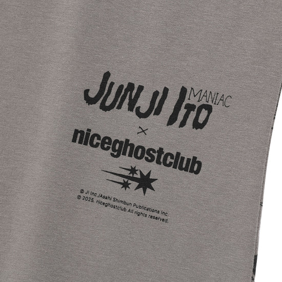 Nice Ghost Club Junji Ito Maniac Cartoon Raglan Mini Tee [Grey]