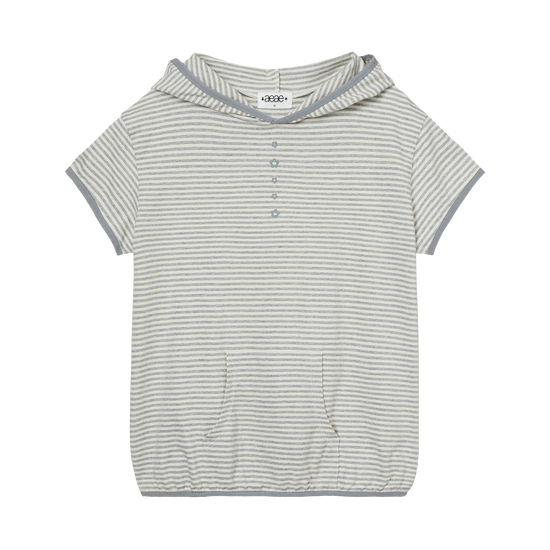 AEAE Stripe Half Sleeve Hoodie