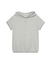 AEAE Stripe Half Sleeve Hoodie