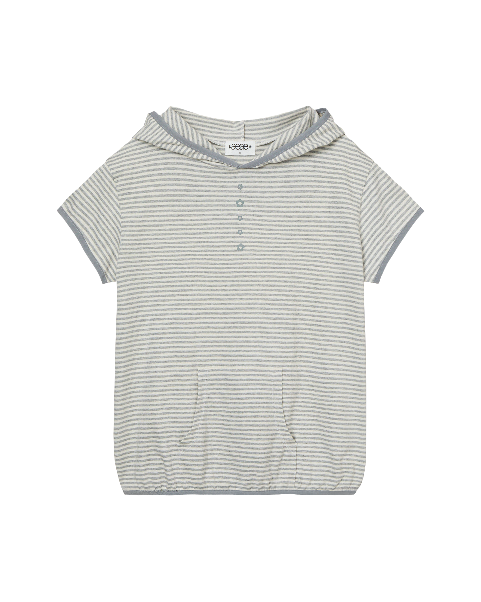 AEAE Stripe Half Sleeve Hoodie