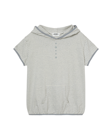 AEAE Stripe Half Sleeve Hoodie