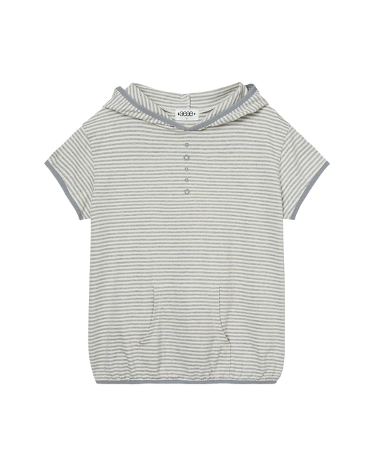AEAE Stripe Half Sleeve Hoodie