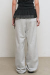 General Idea Women's Lace Trim Sweat Pants [Melange Grey]