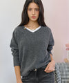 Bitter Cells [SET] Essential V Neck Knit & Shawl