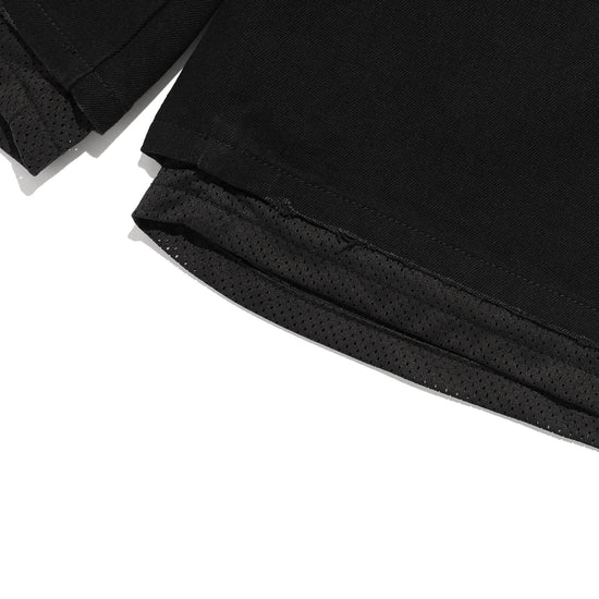 Nice Ghost Club Layered Mesh Denim Shorts