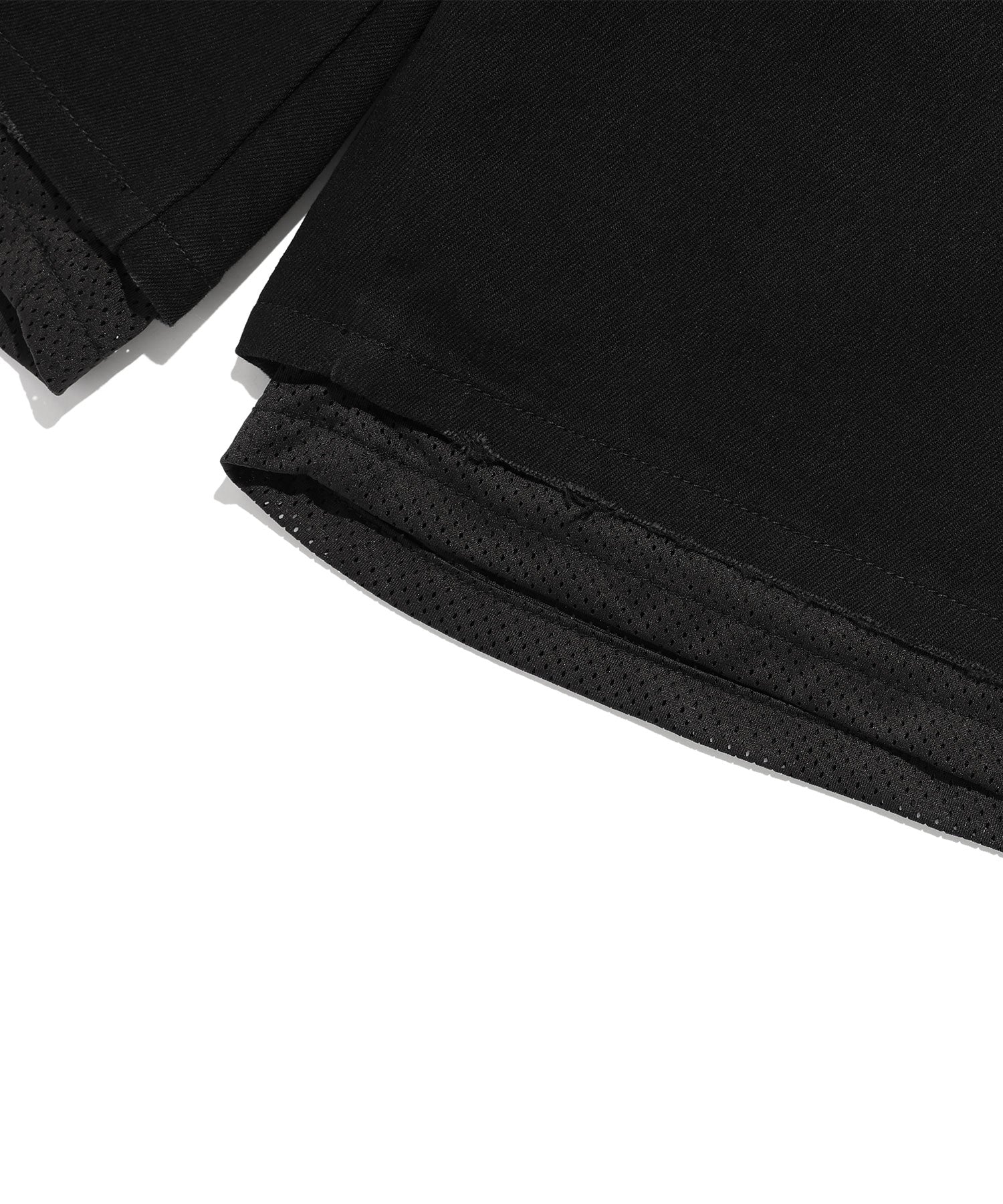 Nice Ghost Club Layered Mesh Denim Shorts