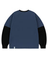Mahagrid Banner Logo Layered Long Sleeve Tee Navy