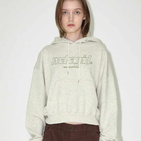 Mahagrid THIRD LOGO CROP HOODIE