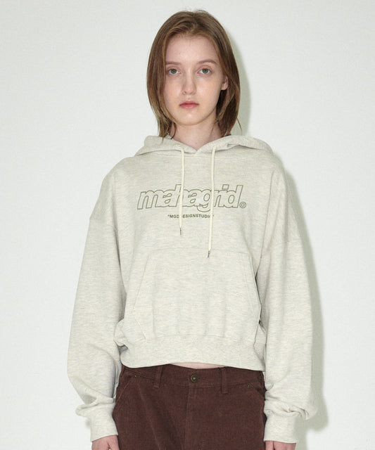 Mahagrid THIRD LOGO CROP HOODIE