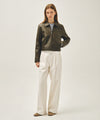 Marithé François Girbaud W CROP FAUX LEATHER JACKET