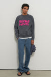 General Idea [XXL Exclusive] UNISEX Garment Dyed Lettering Sweatshirt [GREY]