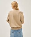 Marithé François Girbaud DRAWING CLASSIC LOGO KNIT PULLOVER beige