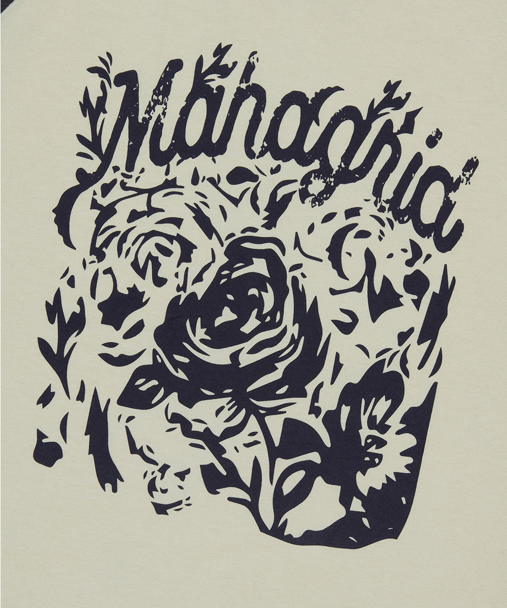 Mahagrid Rose Raglan Tee