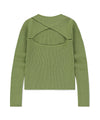 Mahagrid Cut Off Long Sleeve Knit