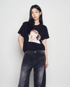 ADLV Woman ADLV Baby Face Yawn Short Sleeve T-Shirt