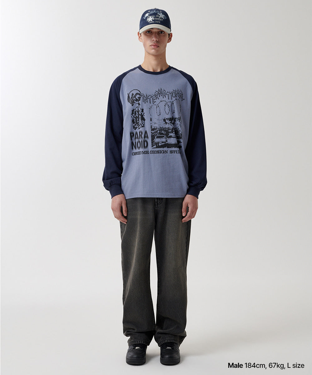 Mahagrid International Raglan Long Sleeve Tee