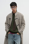 General Idea MAN Herringbone High-Neck Duffle Coat [BEIGE]