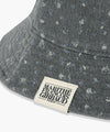 Marithé François Girbaud CLASSIC LOGO FLOWER BUCKET HAT washed black