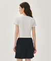 Marithé François Girbaud W SORONA COOL RIBBON GRAPHIC CROP TEE white